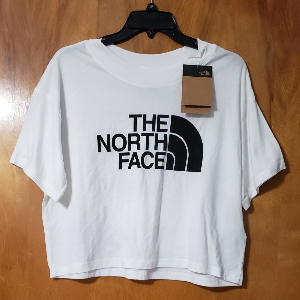 The North Face Womens White Crop Tee Shirt Large - Picture 2 of 9